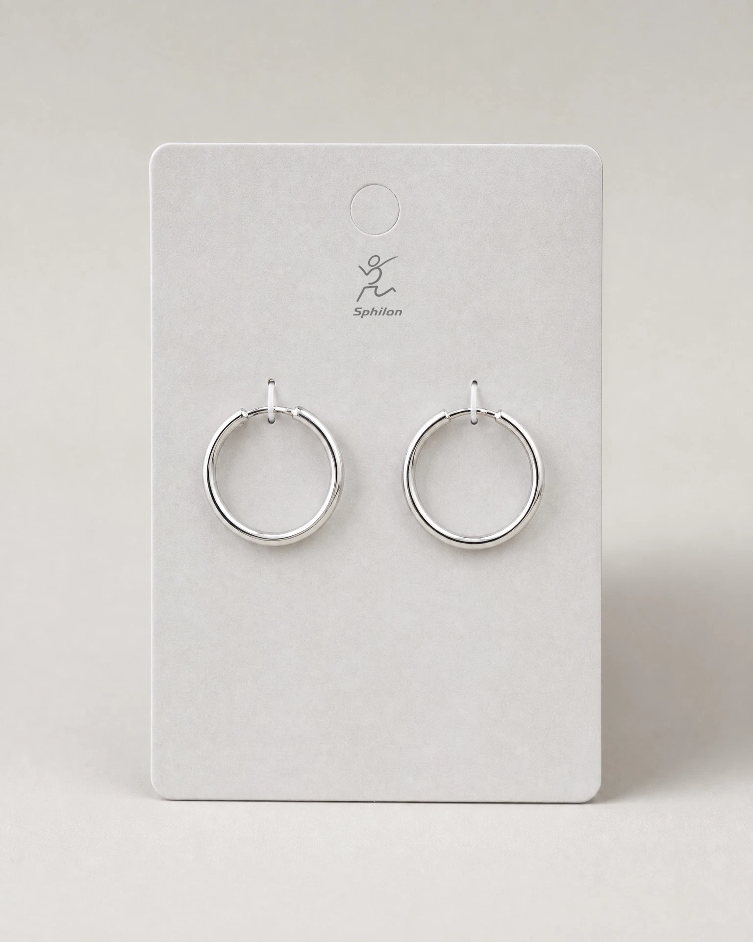Minimal Hoop Earring — Stainless steel or lightweight alloy option