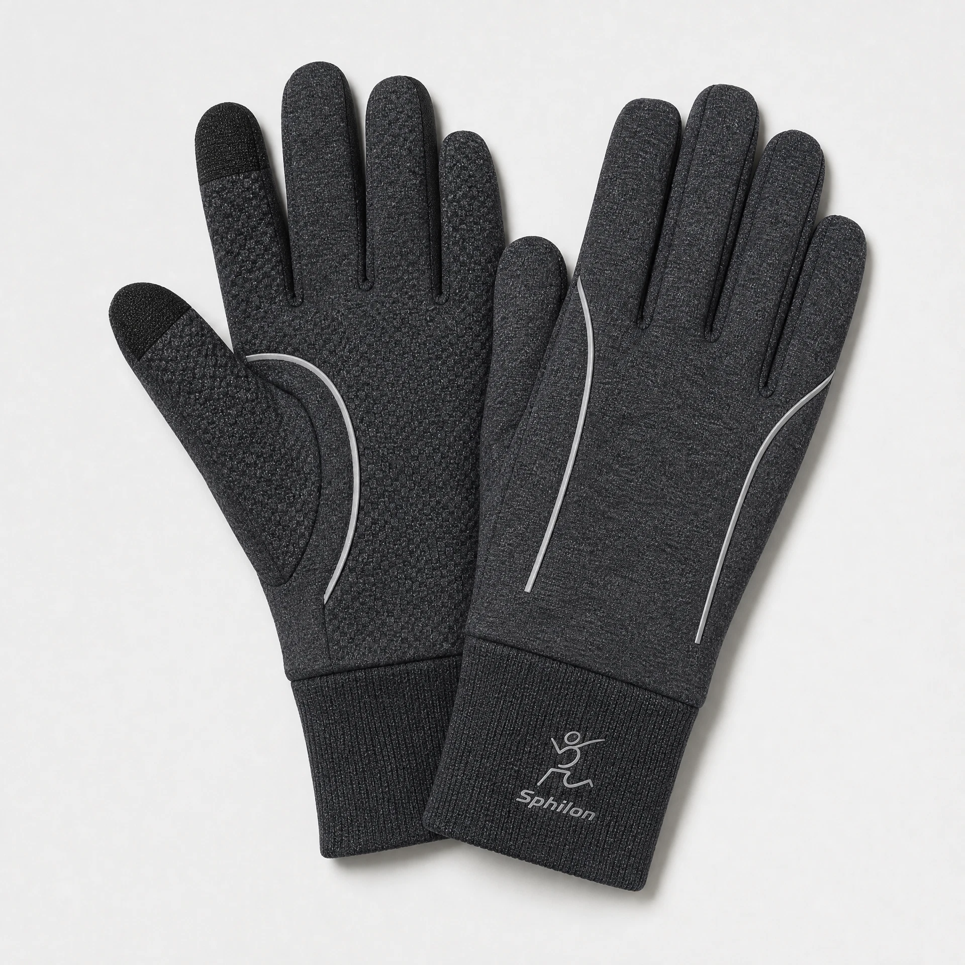 Reflective Running Glove — Technical knit or stretch textile