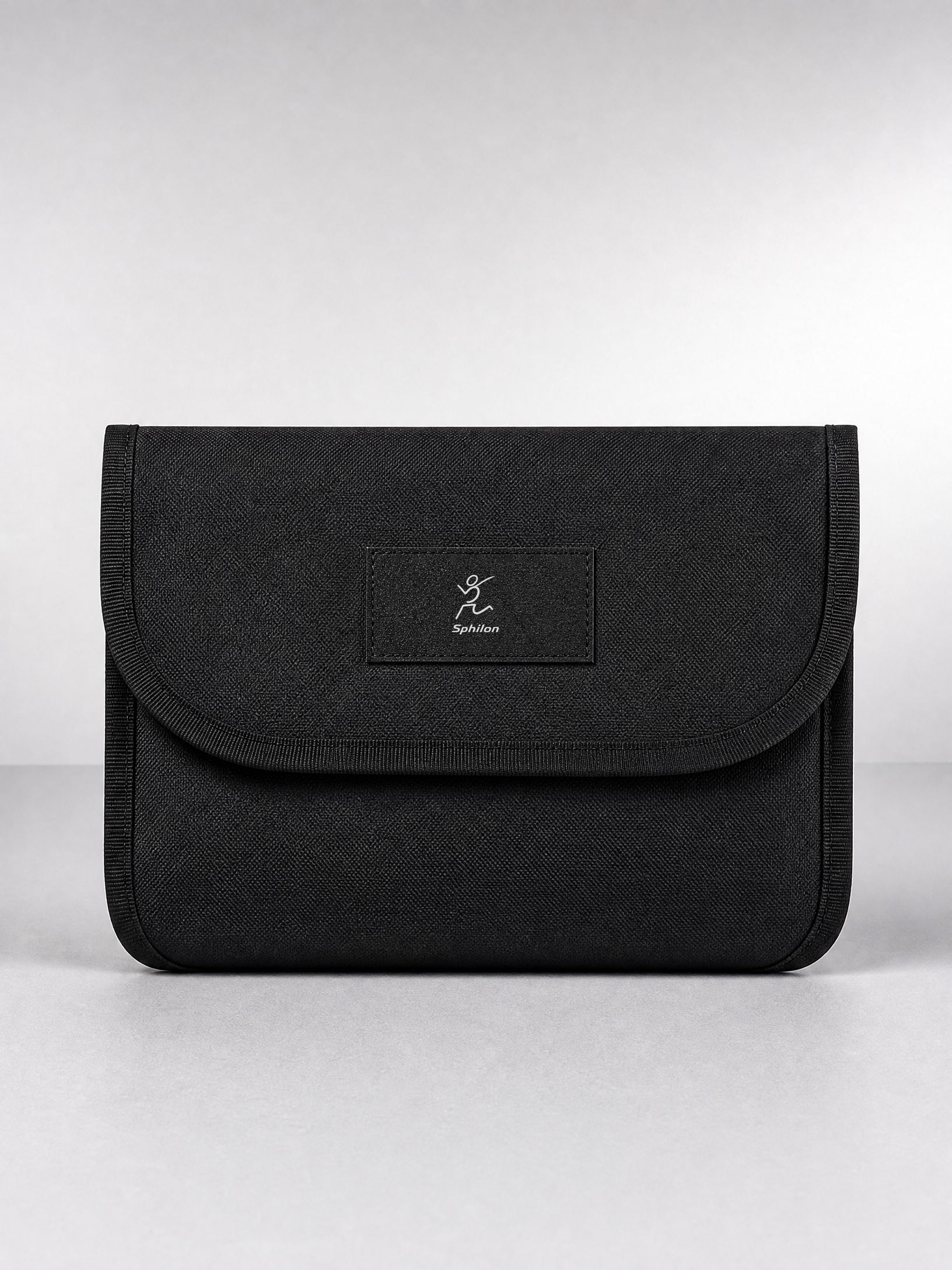 Foldable Visor Pouch — Recycled nylon with leather patch