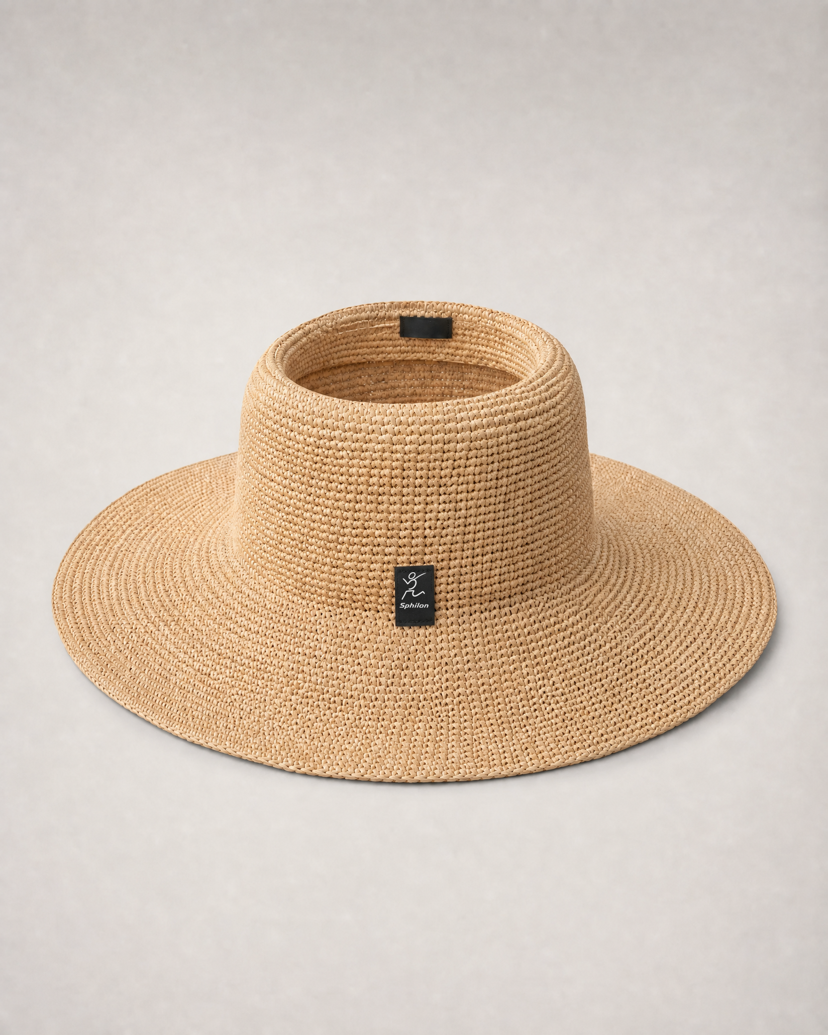 Wide-Brim Beach Hat — Woven textile or paper straw alternative