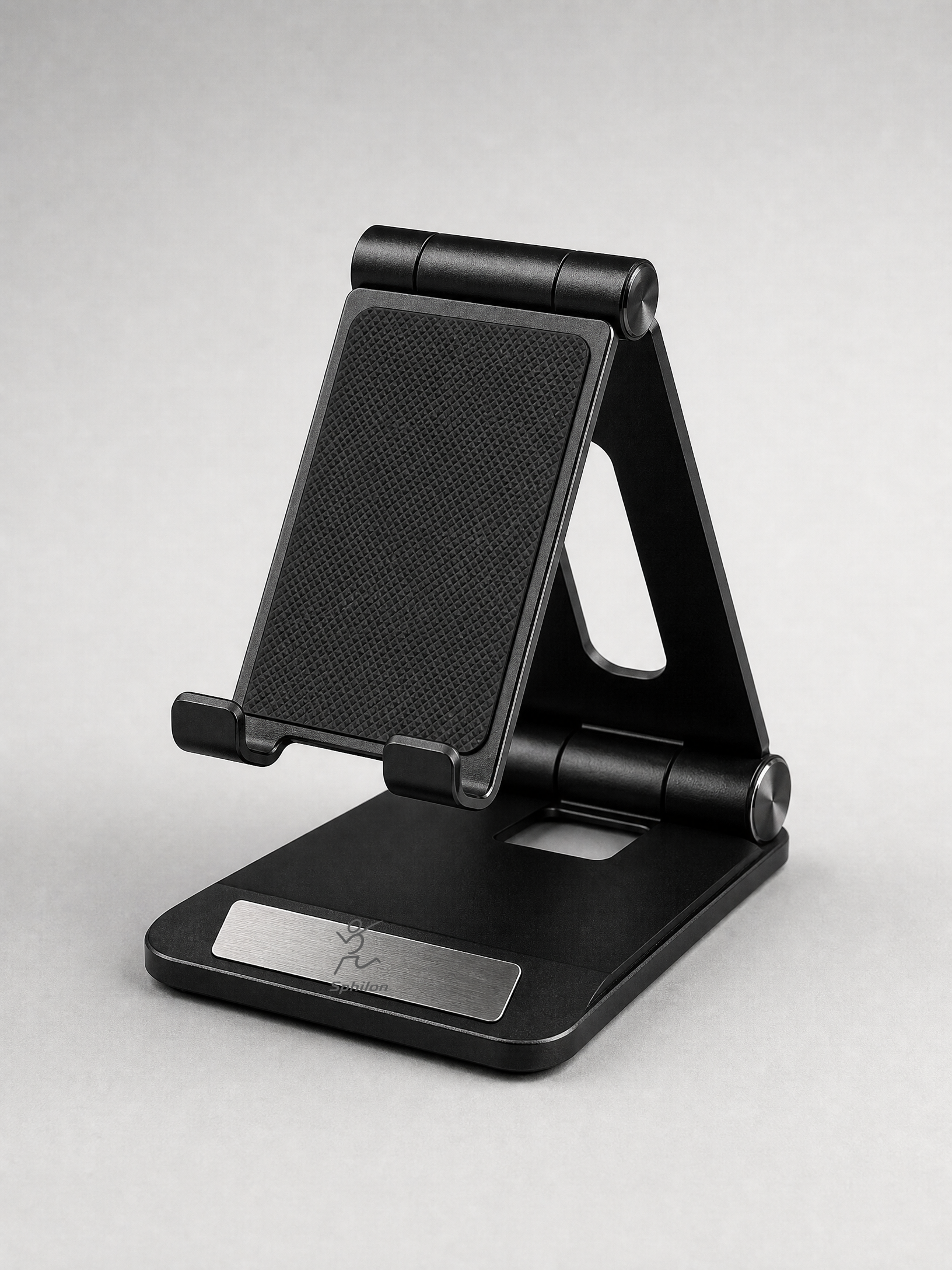 Foldable Desk Stand — Aluminium alloy with metal nameplate
